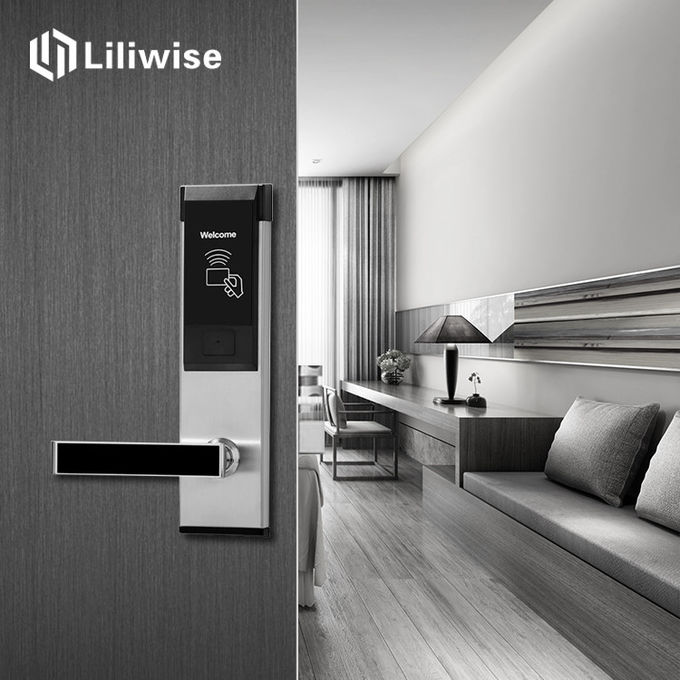 قفل های هوشمند الکترونیکی هتل ، سیستم قفل درب هوشمند مدرن Rfid 0